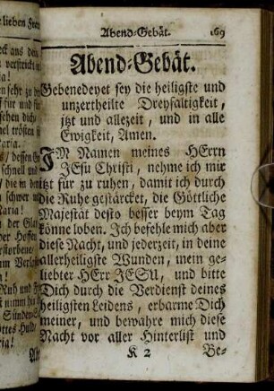 Abend-Gebät