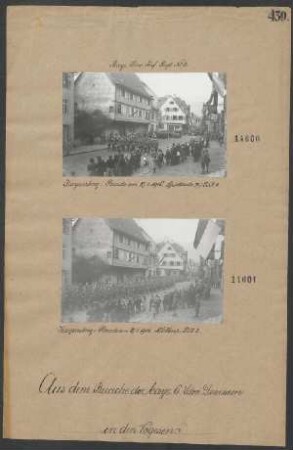 Kaysersberg: Parade am 27.01.1916, Spielleute III./LIR 3