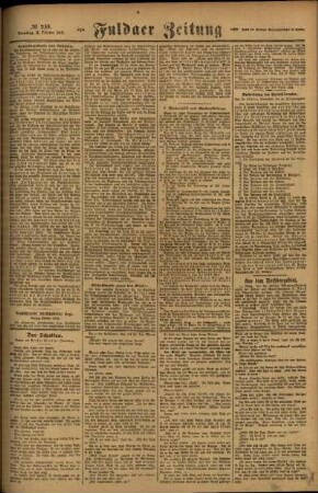 Zweite Ausgabe vom Samstag, den 11. Oktober 1919.