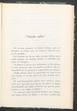 "Gaucho pobre"