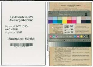 Entnazifizierung Heinrich Rademacher , geb. 05.06.1902 (Buchhalter)