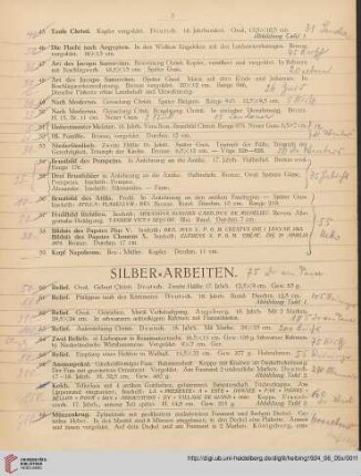 Silber-Arbeiten (Nr. 60-133)