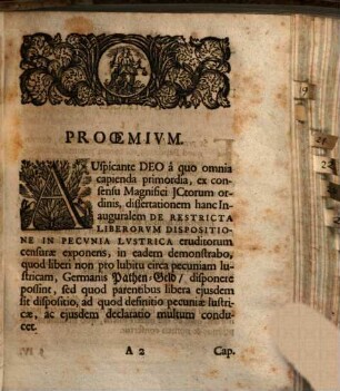 Diss. inaug. iur. de restricta liberorum dispositione in pecunia lustrica