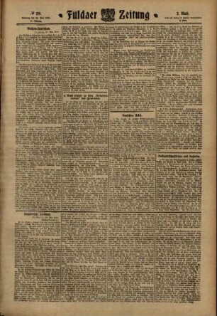 Zweite Ausgabe vom Samstag, den 28. Mai 1910.