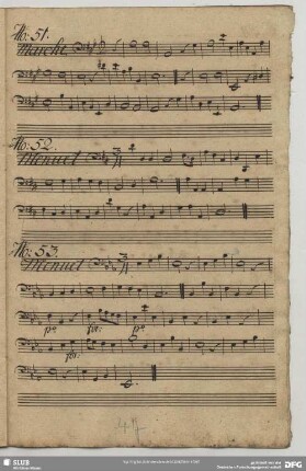 53. Stamitz, Johann, Sinfonien, Es-Dur <3. Menuett>