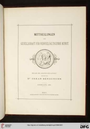 Mitteilungen der Gesellschaft für vervielfältigende Kunst