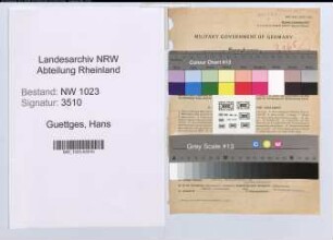 Entnazifizierung Hans Guettges , geb. 09.11.1912 (Richter)