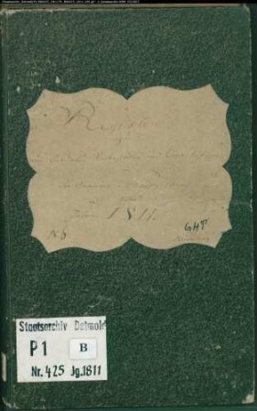 Zivilstandsregister der evangelischen Gemeinde Schlüsselburg, Kreis Minden (GHT 1811). (Gemeinde: Evangelische Gemeinde Schlüsselburg)