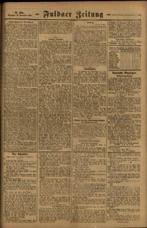 Zweite Ausgabe vom Dienstag, den 18. November 1919.