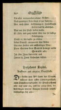 Funfzehntes Kapitel. Anekdoten und einzelne Bruchstücke