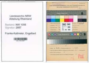 Entnazifizierung Engelbert Franke-Kallmeier , geb. 11.05.1920 (Landwirt)