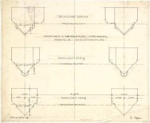 Pfann, Paul; Nürnberg, Königstr. 33-37; Wohn- und Geschäftshaus L. Ostermayr - Portale (Schichtenplan)