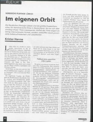 Nordische Filmtage Lübeck: Im eigenen Orbit