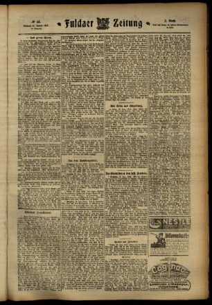 Zweite Ausgabe vom Mittwoch, den 31. Januar 1912.