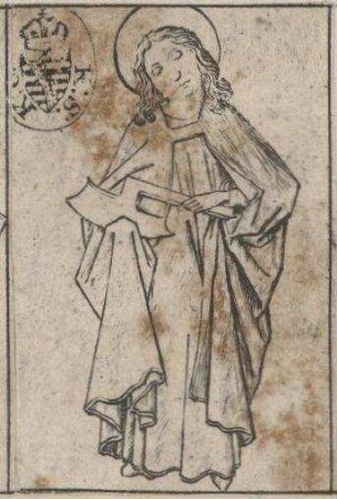 Der heilige Matthias (Teil von: Der thronende Heiland und die zwölf Apostel)