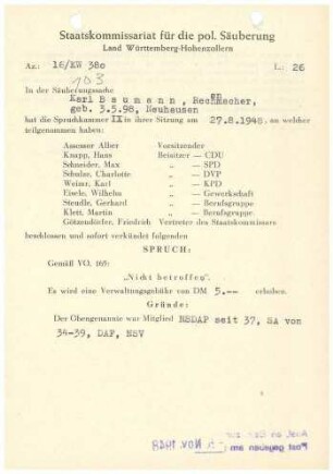 Baumann, Karl