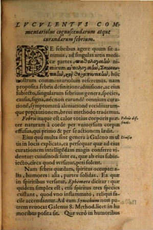 Commentarii duo de febribus