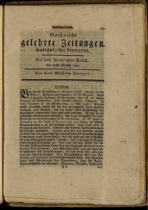 Ein und Vierzigstes Stück, den 13ten October 1792.