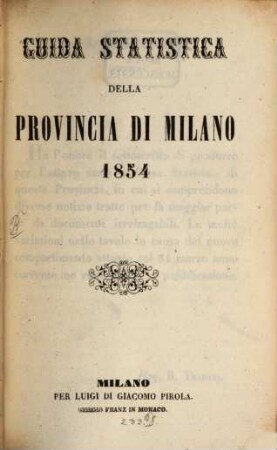Guida statistica della Provincia di Milano 1854
