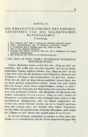 Kapitel II Die Erkenntnistheorie Des Empiriokritizismus Und Des Dialektischen Materialismus Fortsetzung