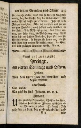 325-333, Inhalt; Vorspruch; Eingang; Einleitung; Erster Theil