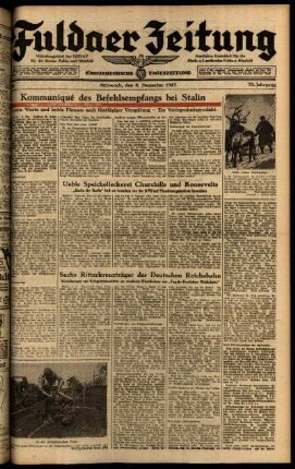 Ausgabe vom Mittwoch, den 08. Dezember 1943.