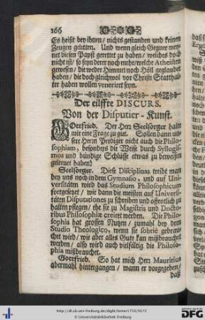 Der eilffte Discurs.