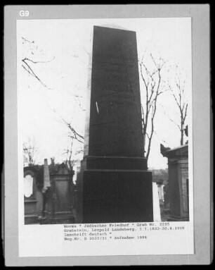 Grabstein von Leopold Landsberg (+ 1906.04.30)