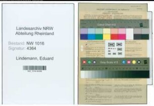 Entnazifizierung Eduard Lindemann , geb. 25.02.1886 (Anstreicher)