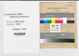 Entnazifizierung Josef Langohr , geb. 03.01.1892 (Lehrer)