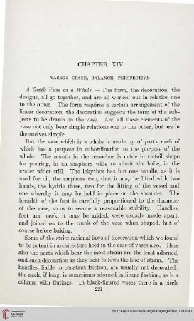Chapter XIV: Vases: Space, balance, perspective