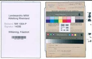 Entnazifizierung Friedrich Wilkening , geb. 20.05.1906 (Zollsekretaer)