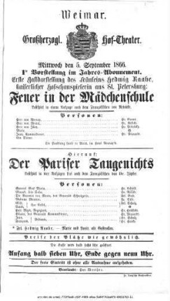 Feuer in der Mädchenschule