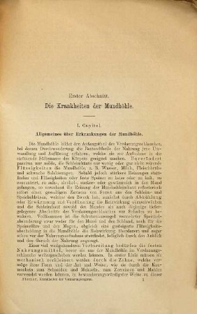 Lehrbuch der Krankheiten der Verdauungsorgane, 1