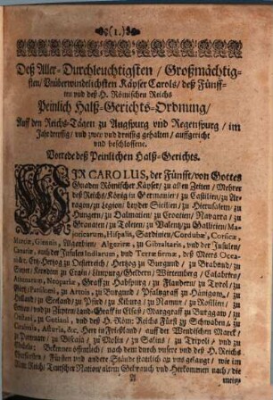 Commentarius in Kaiser Carl V peinliche Halß-Gerichts-Ordnung