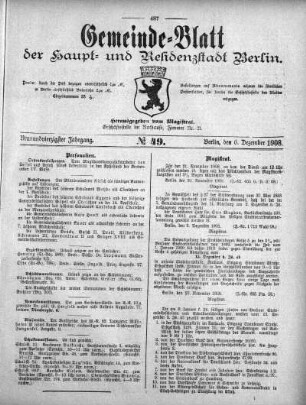 1908,49: No. 49, 6. Dezember 1908