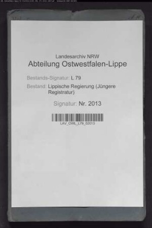 Amtsgericht Lemgo, Band 1