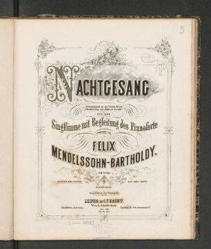 Nachtgesang : für eine Singstimme mit Begl. des Pianoforte