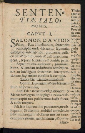 Sententiae Salomonis.