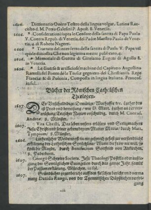 Bücher der Römischen Catholischen Theologen.
