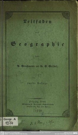 Leitfaden der Geographie