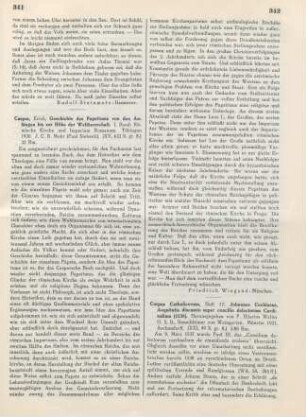 342-343 [Rezension] Cochlaeus, Johannes, Johannes Cochlaeus, aequitatis discussio super consilio delectorum cardinalium