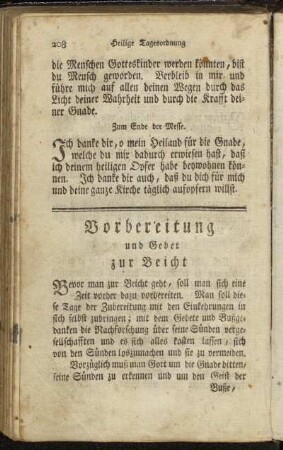 Vorbereitung und Gebet zur Beicht. - Gebete nach der Beicht.