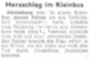 Herzschlag im Kleinbus