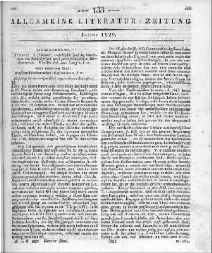 Lang, J. J.: Geschichte und Institutionen des katholischen und protestantischen Kirchenrechts. T. 1. Tübingen: Osiander 1827 Auch u. d. Titel: Aeußere Kirchenrechts-Geschichte (Beschluss der im vorigen Stück abgebrochenen Rezension)