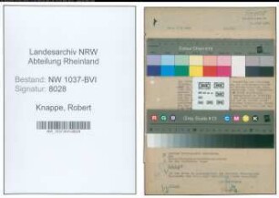 Entnazifizierung Robert Knappe , geb. 31.08.1908 (Schlosser)