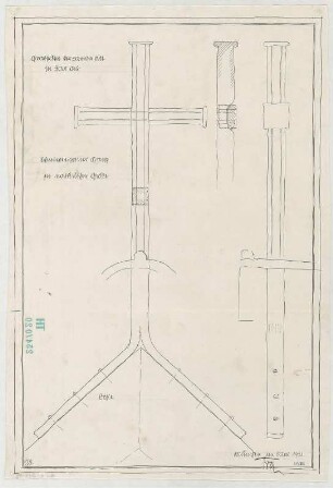 Fischer, Theodor; Bad Orb; Grab Adt - Kreuz (Ansicht, Details)