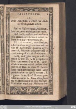 II. Dei Misericordia Maior est iniquitate nostra.
