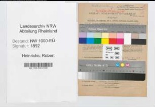 Entnazifizierung Robert Heinrichs, geb. 03.11.1895 (Verw.Angest.)