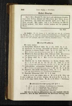 Zu beachten